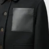 Chaqueta de estilo laboral de lana y cachemira