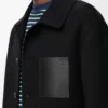 Chaqueta de estilo laboral de lana y cachemira
