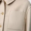Chaqueta de estilo laboral de lana y cachemira