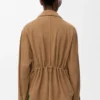 Chaqueta de estilo laboral en piel de cabra de ante