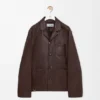 Chaqueta de estilo laboral en piel de cordero napa