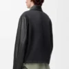 Chaqueta de estilo laboral en piel de cordero napa