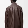 Chaqueta de estilo laboral en piel de cordero napa