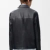 Chaqueta de estilo laboral en piel de cordero napa
