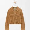 Chaqueta de piel de cabra de ante