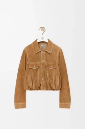 Chaqueta de piel de cabra de ante