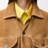 Chaqueta de piel de cabra de ante