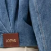 Chaqueta drapeada de denim
