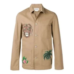 Chaqueta estampada loewe para hombre, marrón H2198210Ib-2140