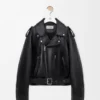 Chaqueta motera de piel de cordero napa