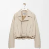 Chaqueta motera de piel de cordero napa