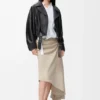 Chaqueta motera de piel de cordero napa