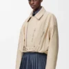 Chaqueta motera de piel de cordero napa