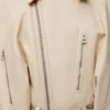 Chaqueta motera de piel de cordero napa