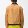 Chaqueta tipo «trucker» de piel de cabra de ante