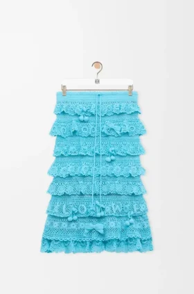 Falda de ganchillo de algodón