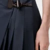 Falda plisada de mezcla de algodón