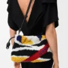 Flamenco Purse mediano en napa bordada
