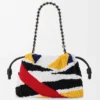 Flamenco Purse mediano en napa bordada