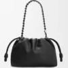 Flamenco Purse mediano en piel de becerro de grano fino