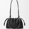 Flamenco Purse mediano en piel de becerro de grano fino