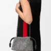 Flamenco Purse mini con abalorios y piel de cordero napa