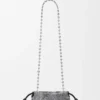 Flamenco Purse mini con abalorios y piel de cordero napa