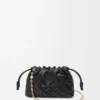 Flamenco Purse mini en piel de becerro napa plisada
