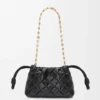 Flamenco Purse mini en piel de becerro napa plisada