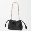 Flamenco Purse mini en piel de becerro napa plisada