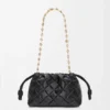 Flamenco Purse mini en piel de becerro napa plisada
