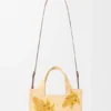 Font Tote pequeño con tipografía Loewe en rafia
