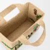 Font Tote pequeño con tipografía Loewe en rafia