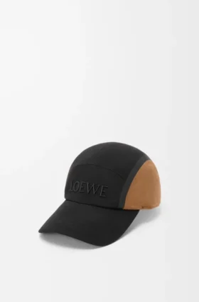 Gorra «Camp» de lona y ante