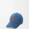 Gorra con parche de denim