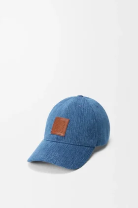 Gorra con parche de denim