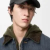 Gorra con parche de lana