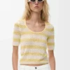 Jersey de manga corta en mezcla de algodón