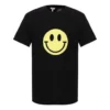 Loewe para hombre, camiseta de manga corta con cara sonriente amarilla sobre fondo negro, H616341X87-1100