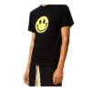 Loewe para hombre, camiseta de manga corta con cara sonriente amarilla sobre fondo negro, H616341X87-1100