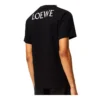 Loewe para hombre, camiseta de manga corta con cara sonriente amarilla sobre fondo negro, H616341X87-1100