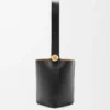 Medium Pebble Bucket en piel de becerro lisa