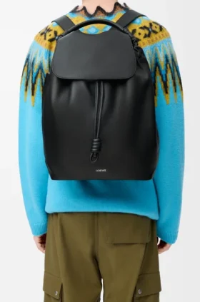 Mochila Flamenco en piel de becerro suave y brillante