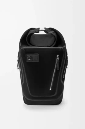 Mochila Flex con cierre enrollable en lona y ante