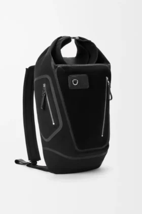 Mochila Flex con cierre enrollable en lona y ante
