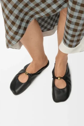 Mule «Pebble Soft» en piel de cordero napa