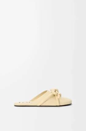 Mules con nudo Flamenco de piel de cordero