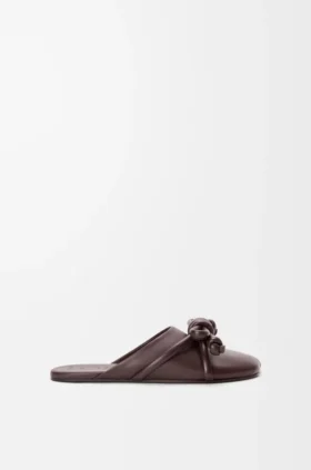 Mules con nudo Flamenco de piel de cordero