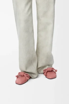 Mules con nudo Flamenco de piel de cordero