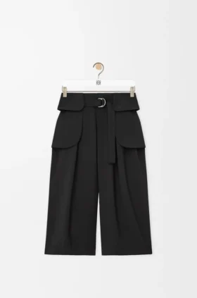 Pantalones cargo cortos de lana